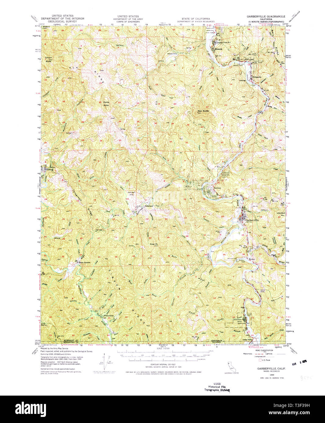 Map of garberville hires stock photography and images Alamy