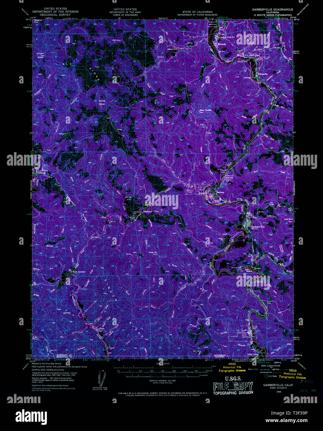 Garberville california map hires stock photography and images Alamy