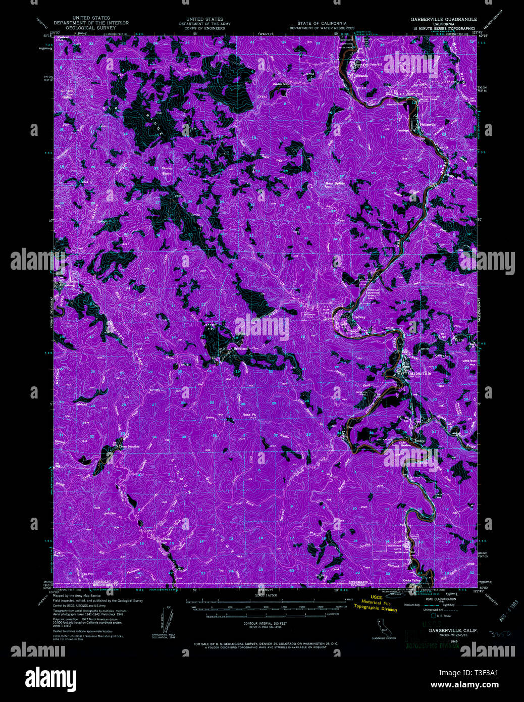 Map of garberville hires stock photography and images Alamy