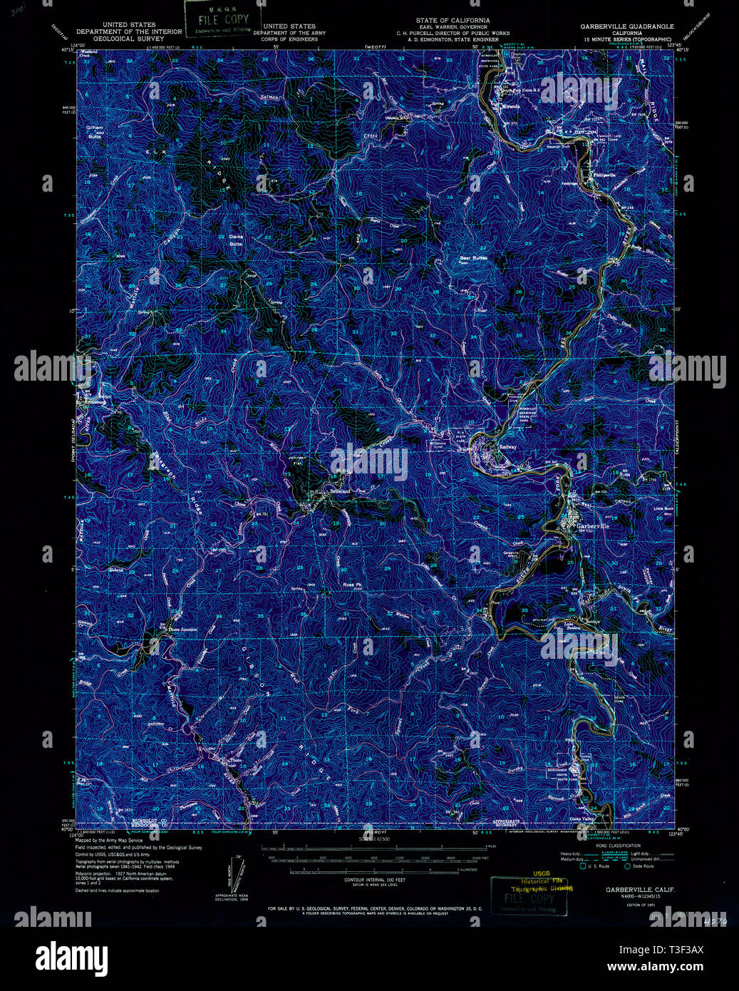 Garberville california map hires stock photography and images Alamy