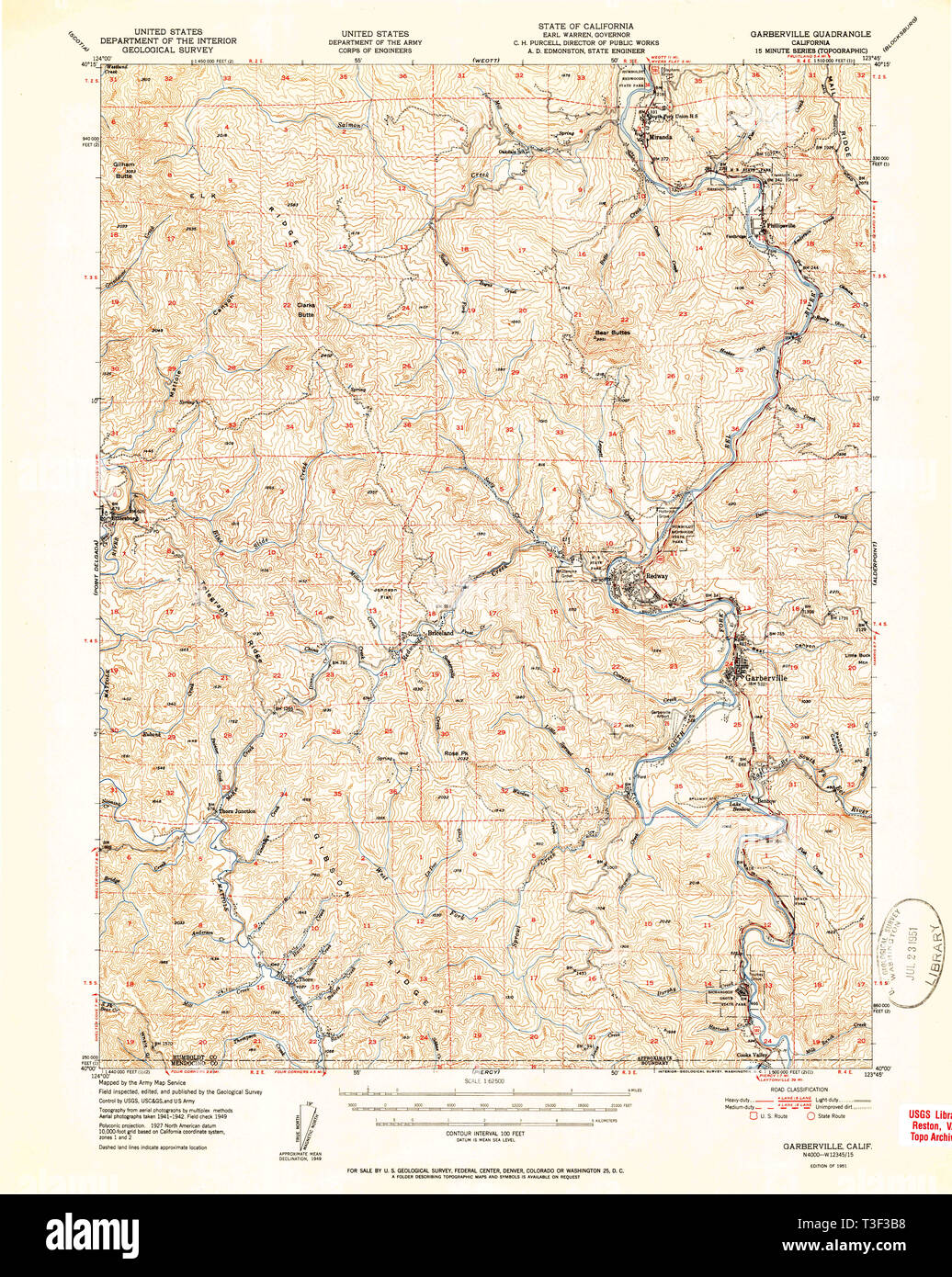 Map of garberville hires stock photography and images Alamy