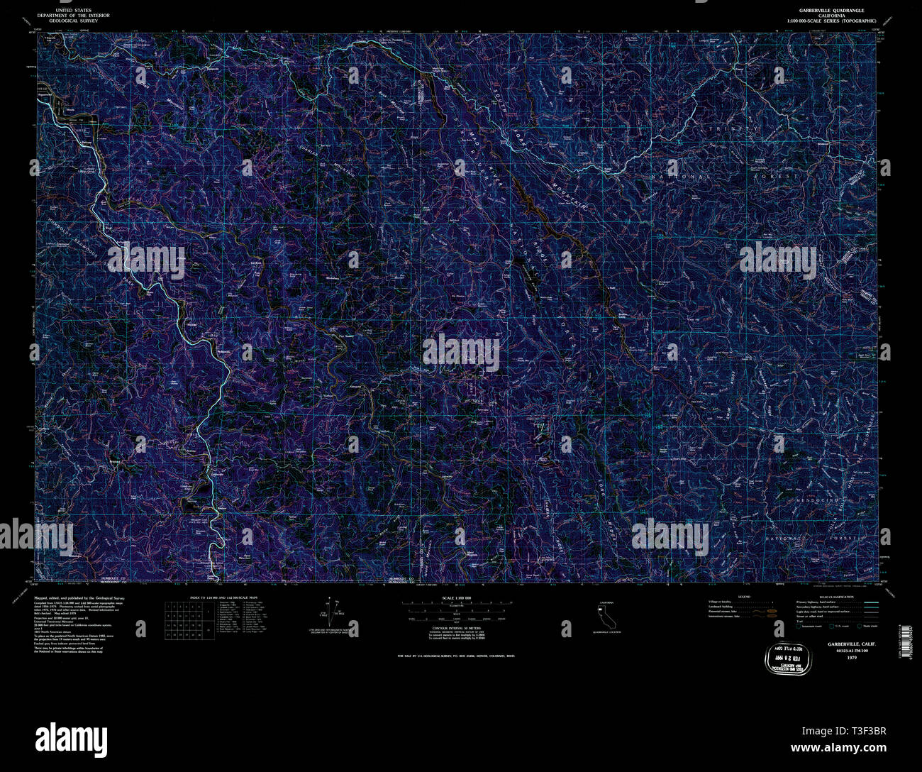 Garberville california map hires stock photography and images Alamy