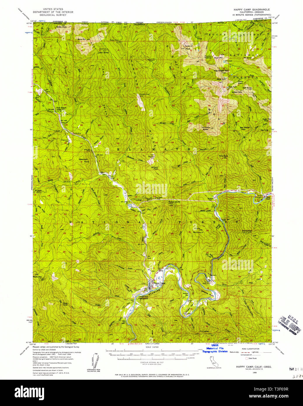 Happy camp california map hires stock photography and images Alamy
