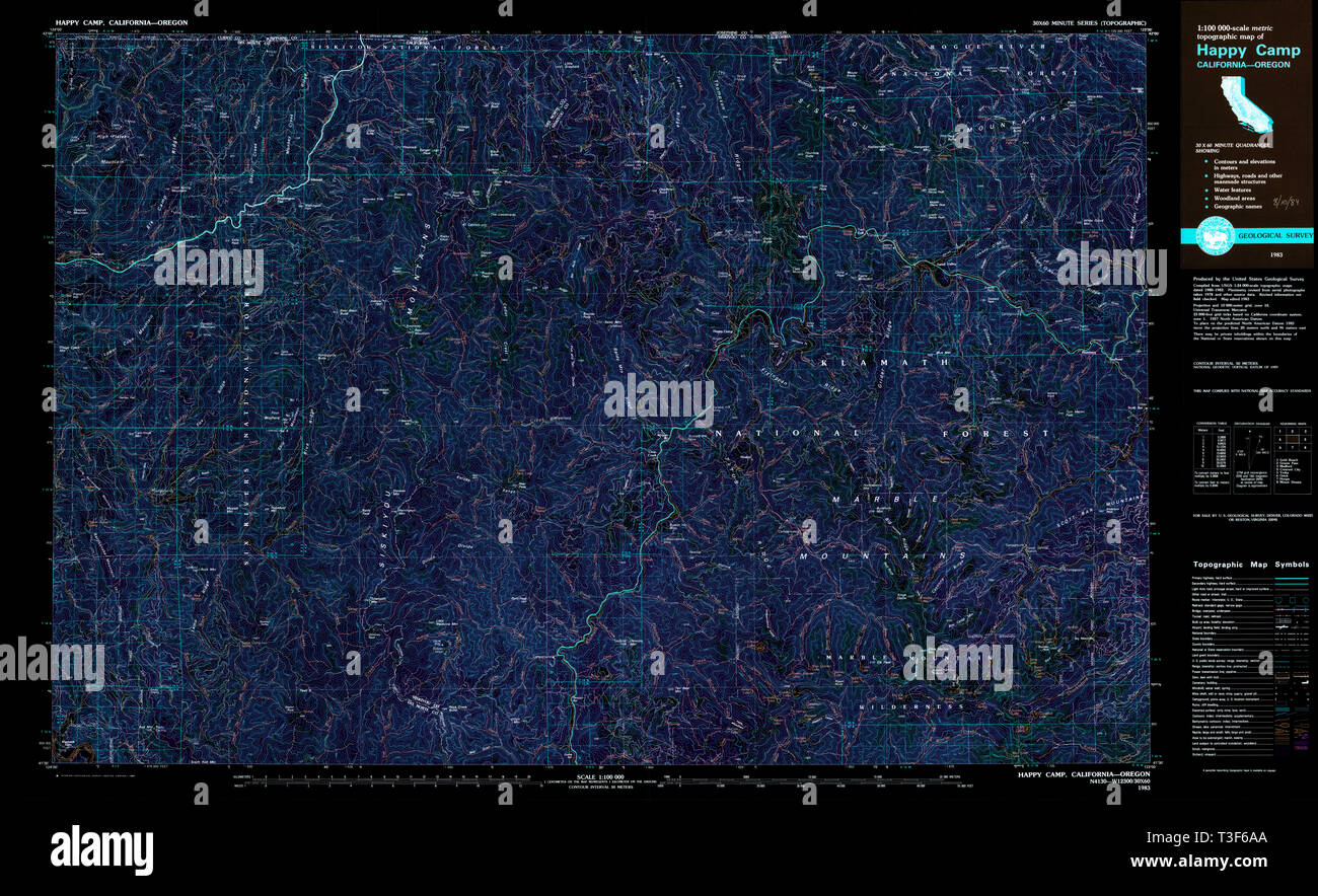 Happy camp california map hires stock photography and images Alamy