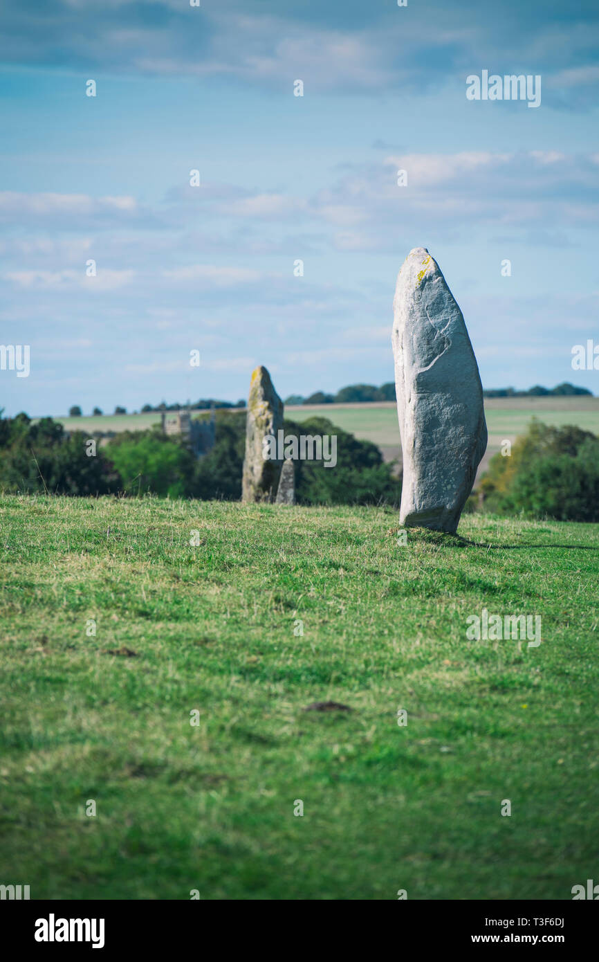 Uk Standing Rocks Standing stones at the Neolithic stone circles in Avebury, Wiltshire ...