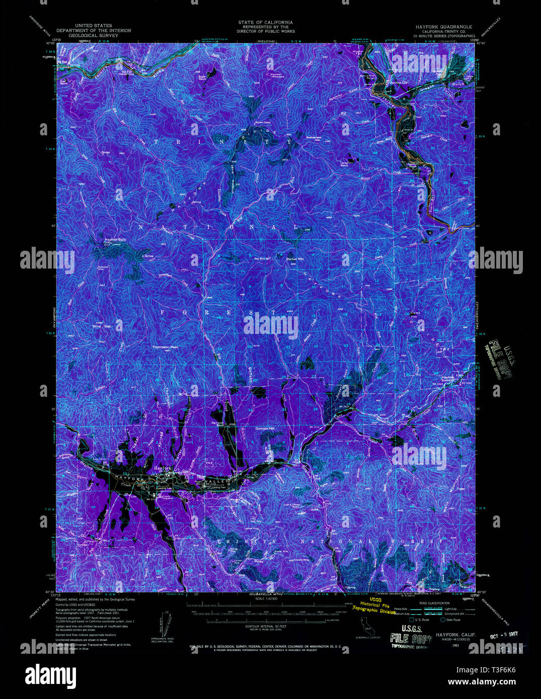 Map of hayfork hires stock photography and images Alamy
