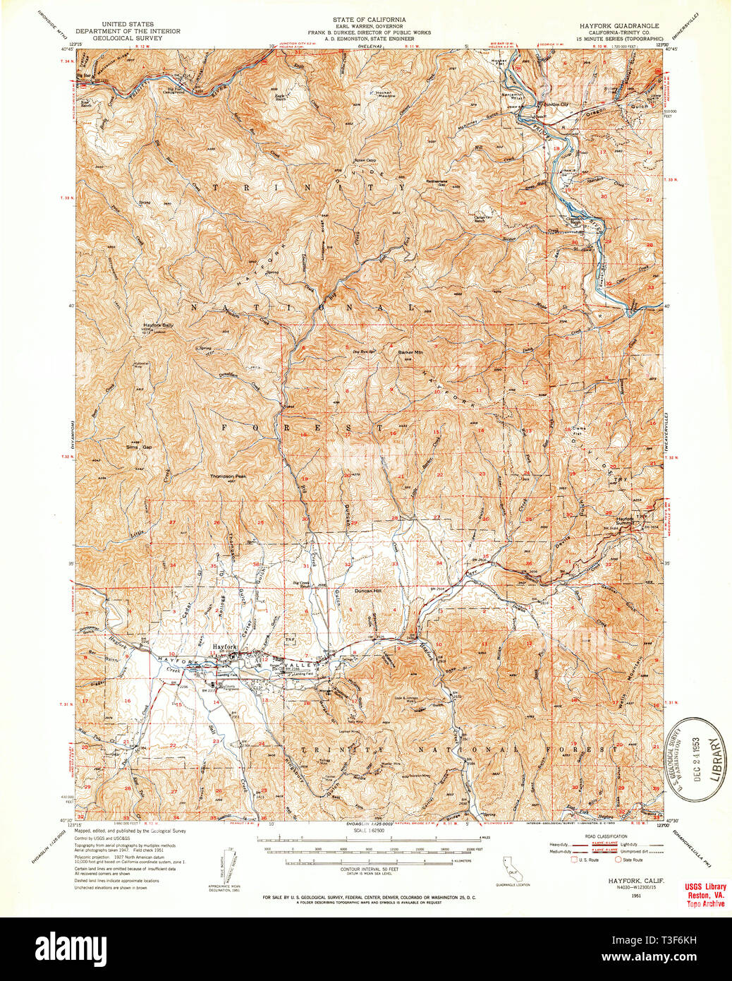 Map of hayfork hires stock photography and images Alamy