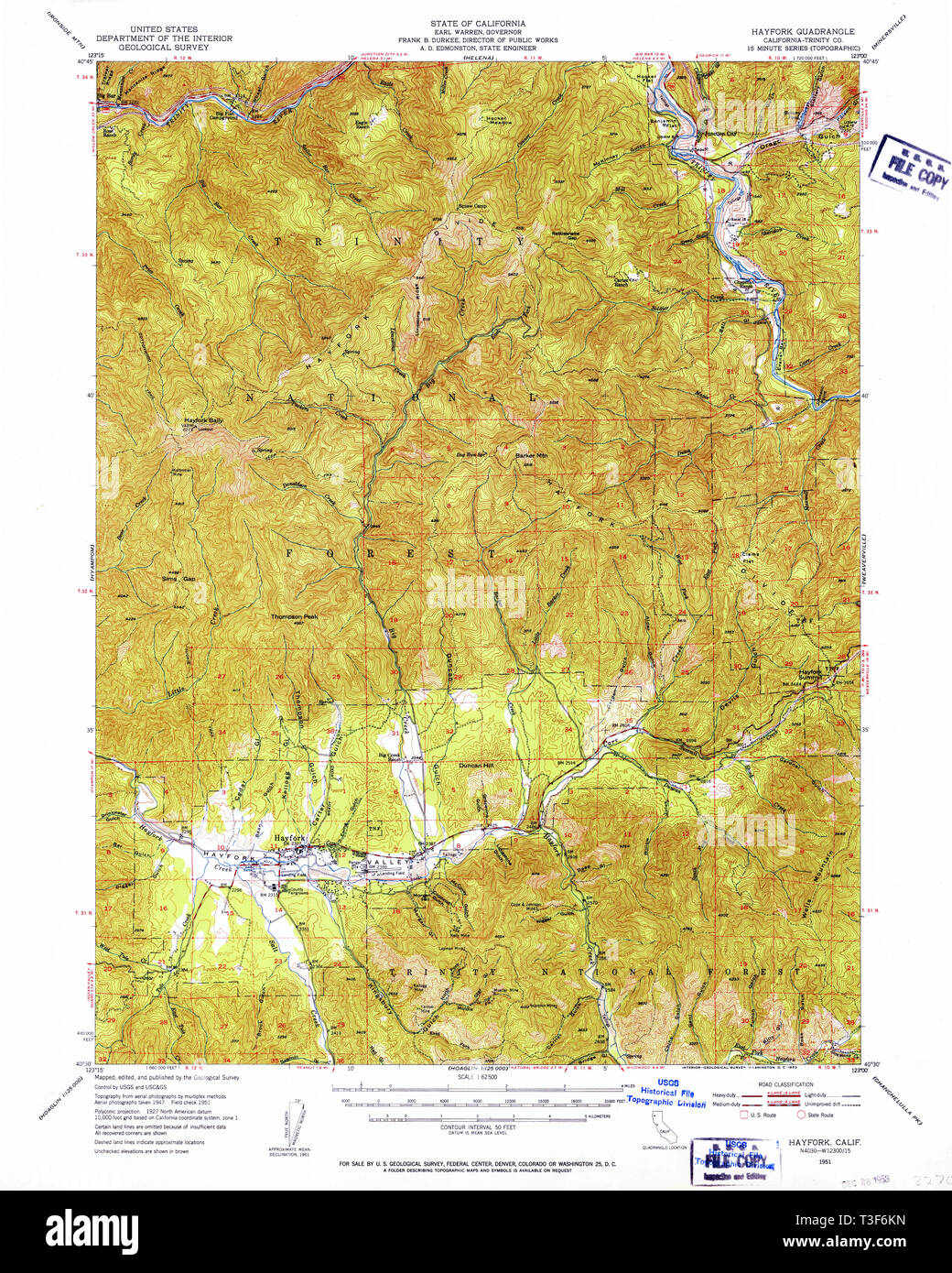 Hayfork california map hires stock photography and images Alamy