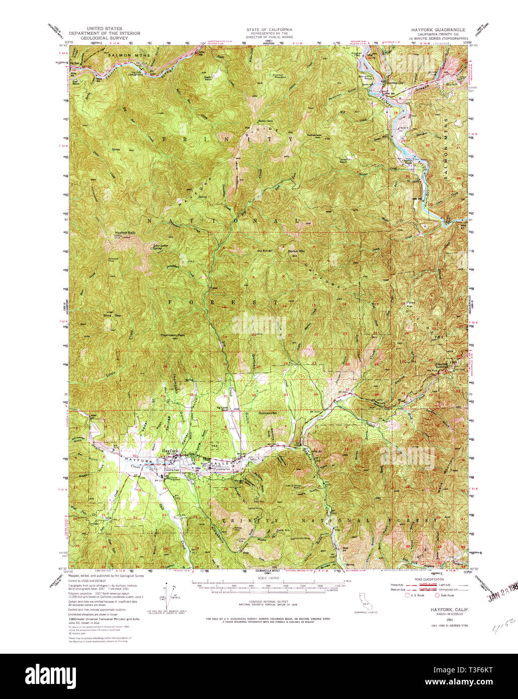 Map of hayfork Cut Out Stock Images & Pictures Alamy