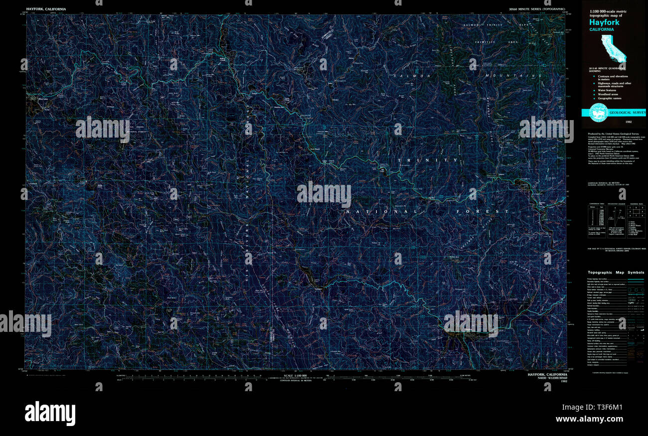 Map of hayfork hires stock photography and images Alamy
