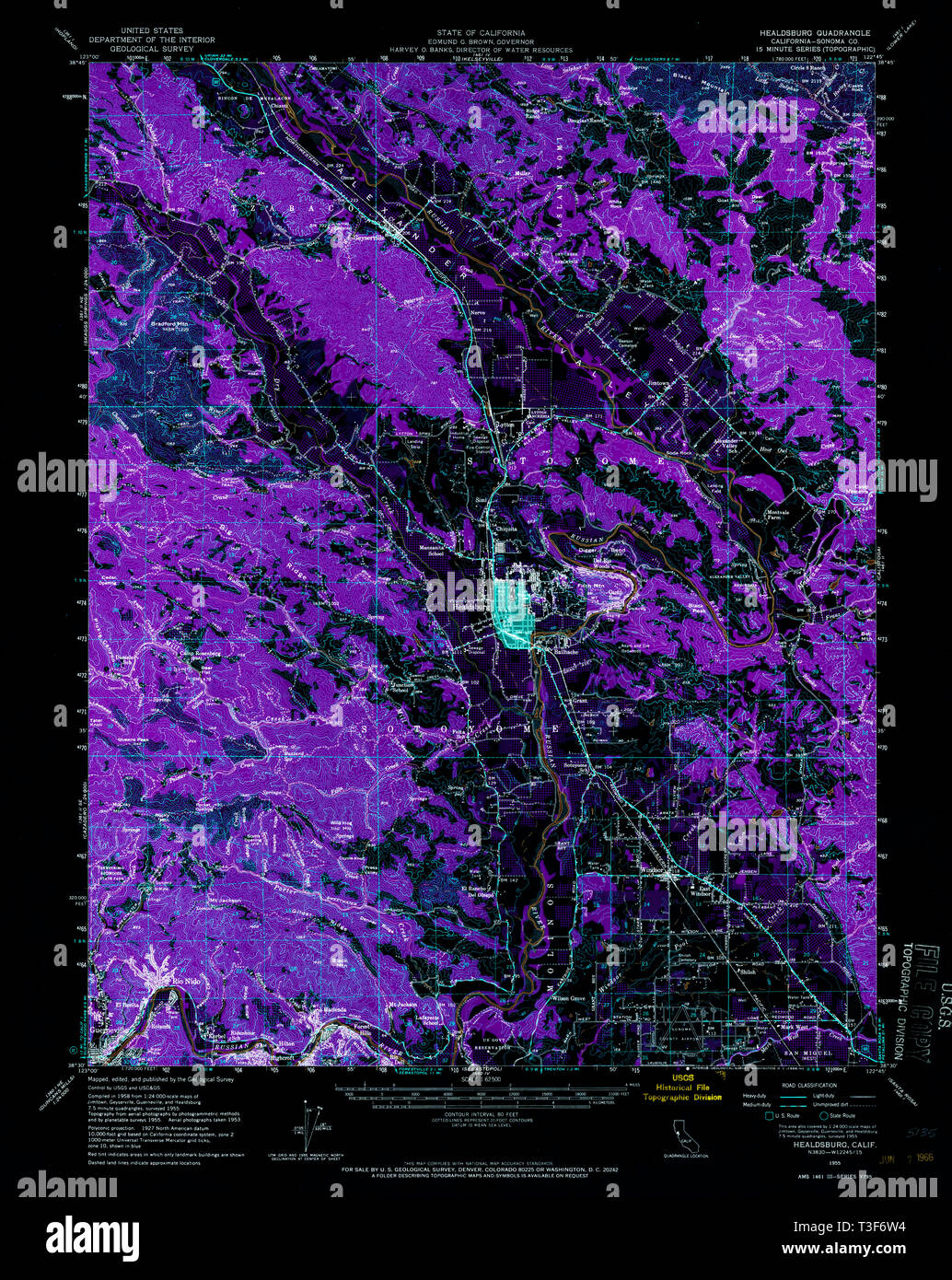 Map of healdsburg hi-res stock photography and images - Alamy