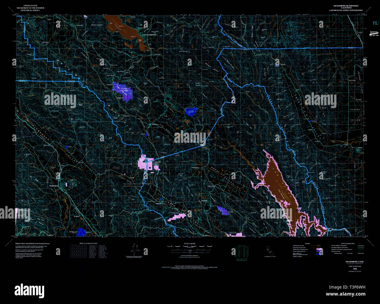 Map of healdsburg hi-res stock photography and images - Alamy