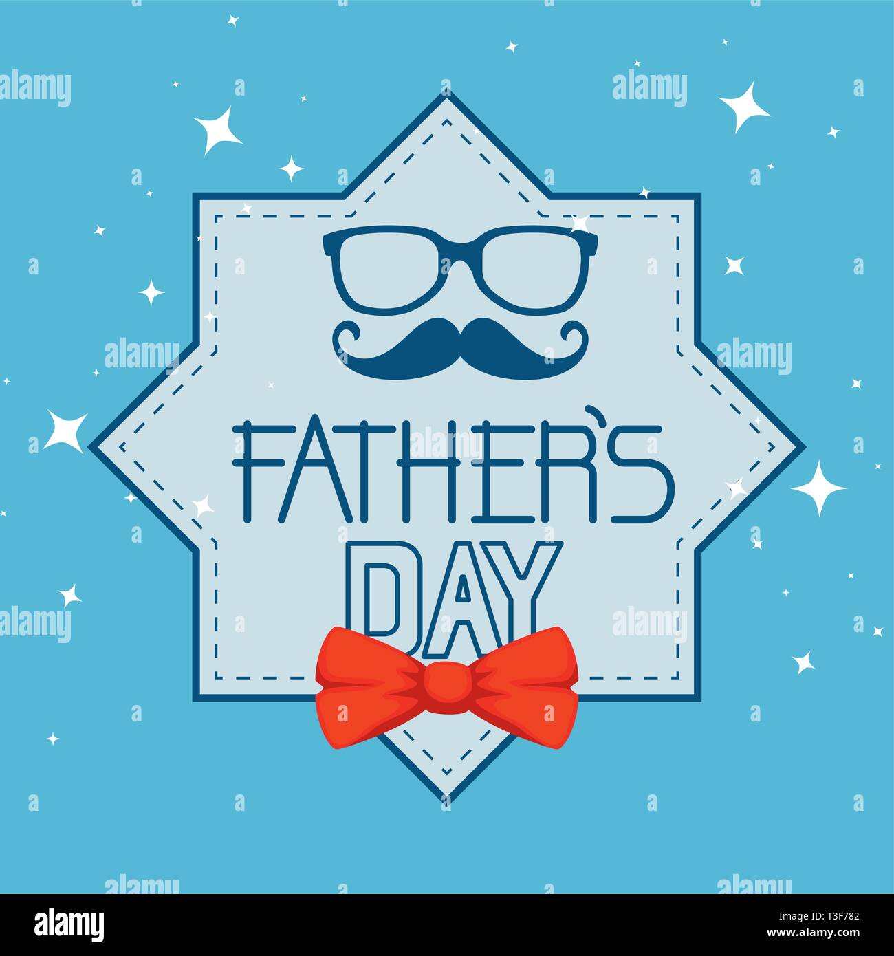 star card with glasses and mustache to fathers day Stock Vector Image ...