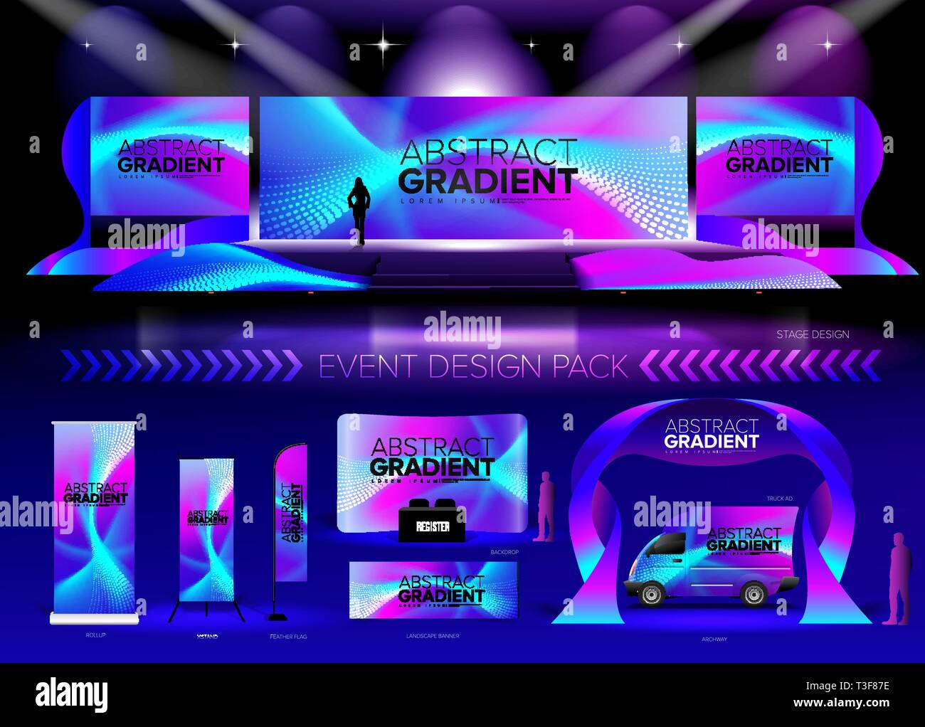 Event Design Pack Stock Vector