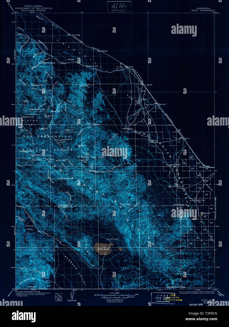 Map of indio hires stock photography and images Alamy