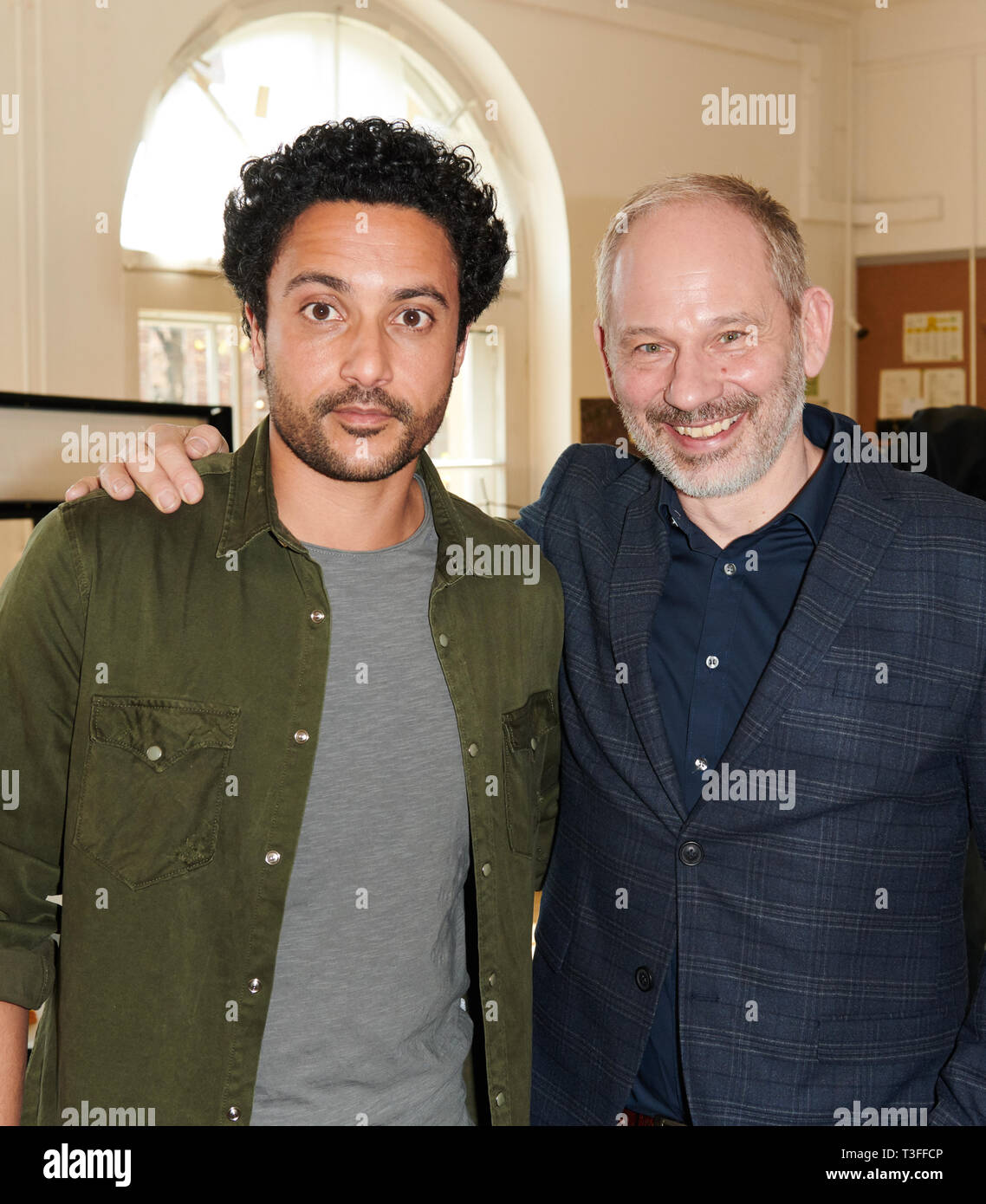 Potsdam Germany 09th Apr 2019 The Actors Omar El Saeidi And Michael Lott L R Will Be On Set At The Press Event For The Start Of The Second Season Of The Zdf Series