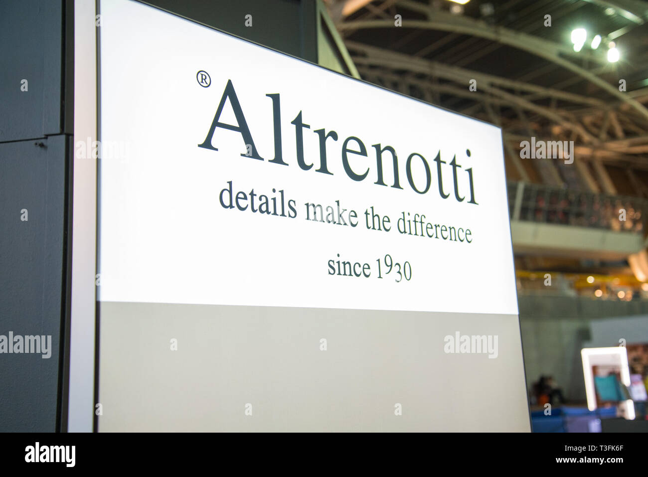 Turin Italy Italy 9th Apr 2019 Altrenotti Company Banner Seen