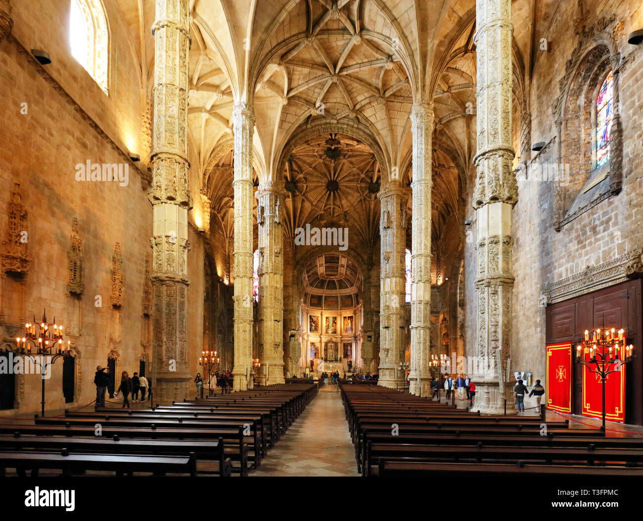 Lisbon, Portugal - February 18, 2017 : Monastery of Jeronimos Lisbon Stock Photo