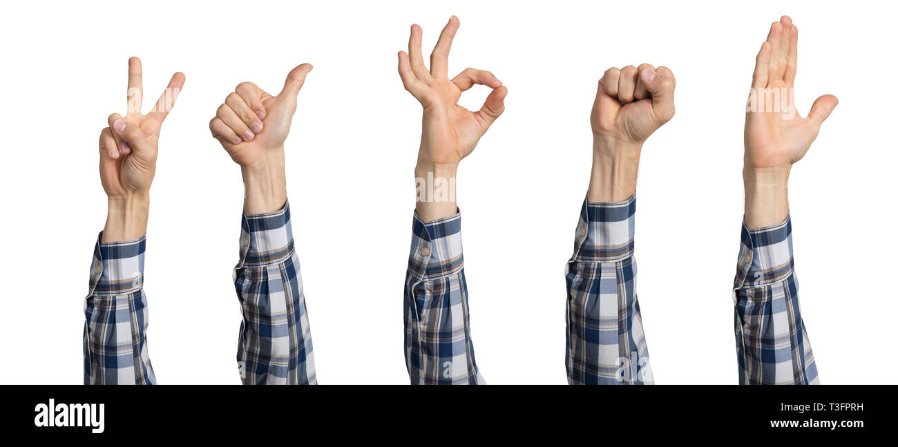 Signs various hand gestures hi-res stock photography and images - Alamy