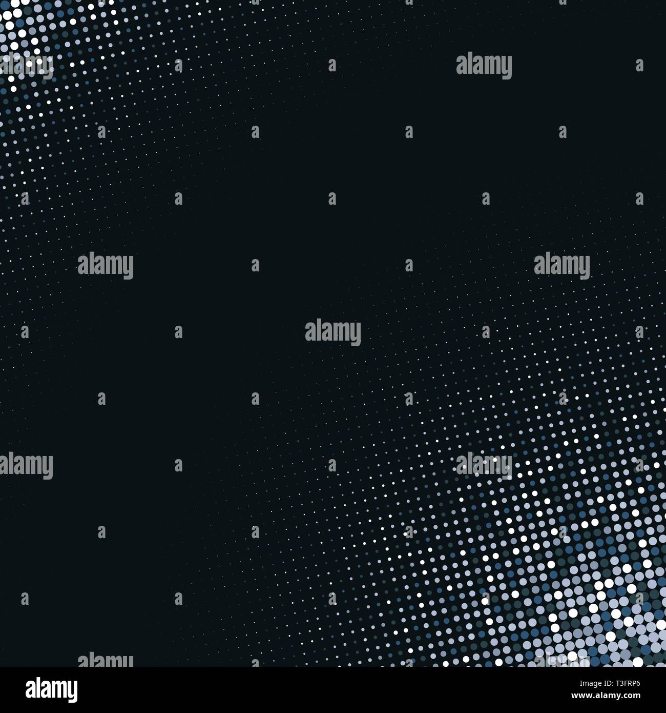 Vector abstract silver halftone pattern on black background Stock ...