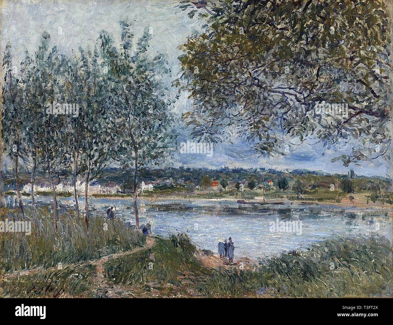 Alfred Sisley (1839 - 1899) - the path to the old ferry 1880 Stock ...