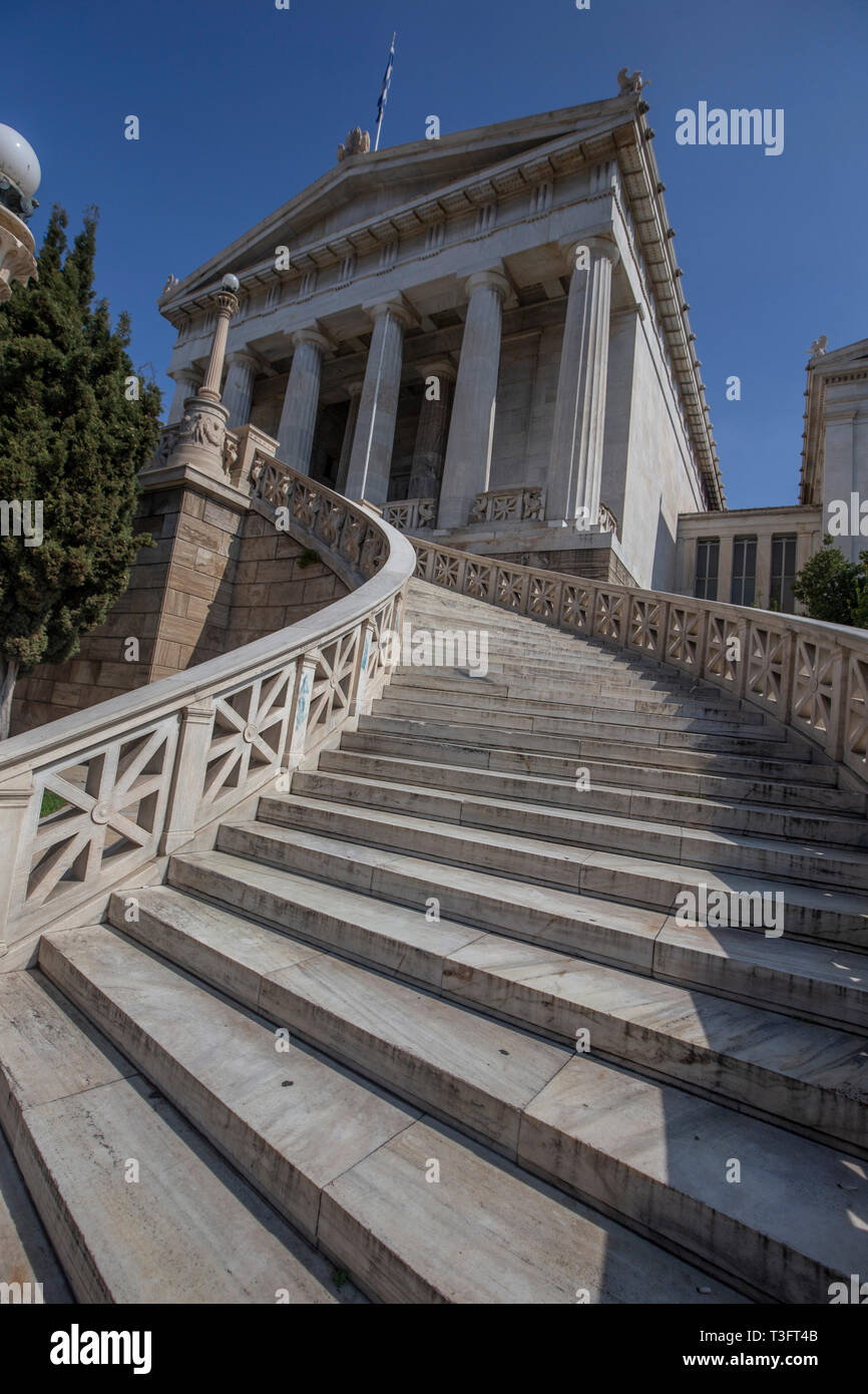 National Library of Athens Greece Stock Photo