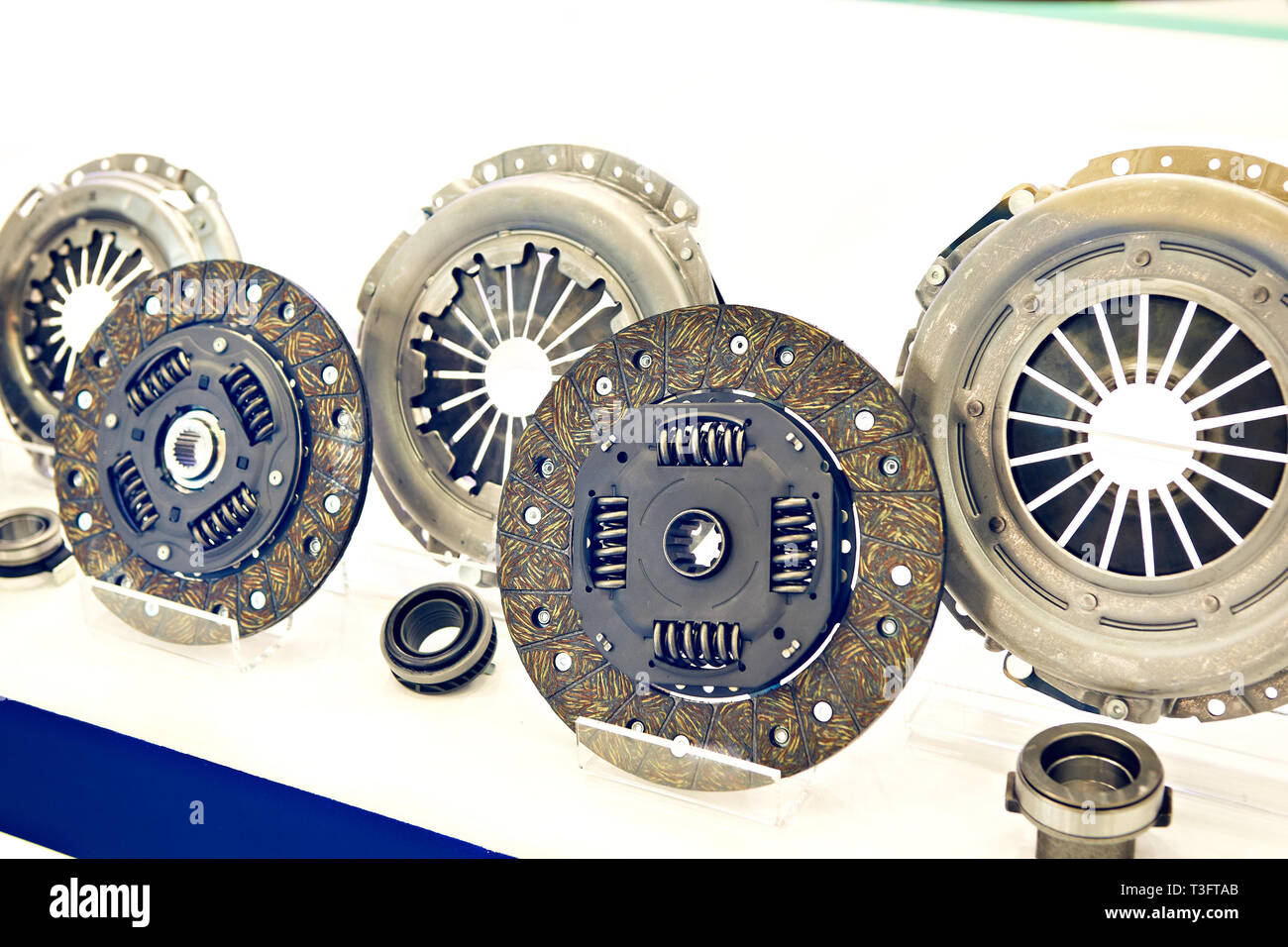 Clutch discs and pressure plates in the car store Stock Photo Alamy