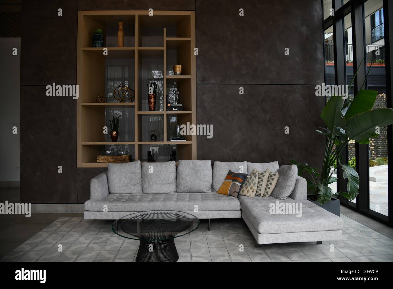Modern interior of apartment block in London elephant and castle Stock