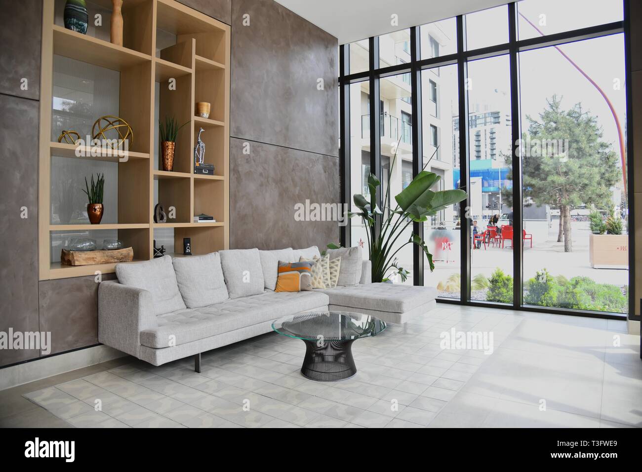 Modern interior of apartment block in London elephant and castle Stock