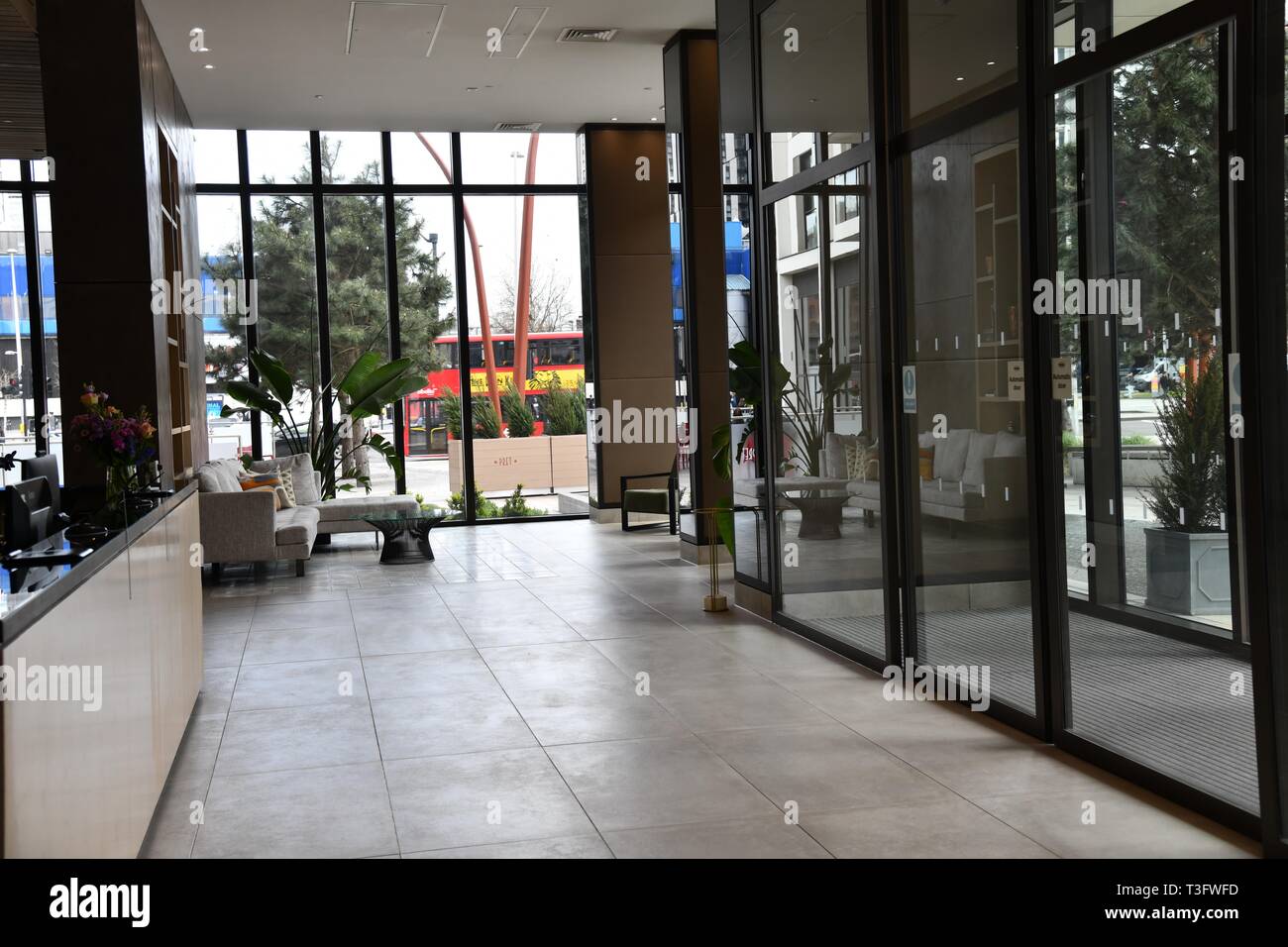 Modern interior of apartment block in London elephant and castle Stock