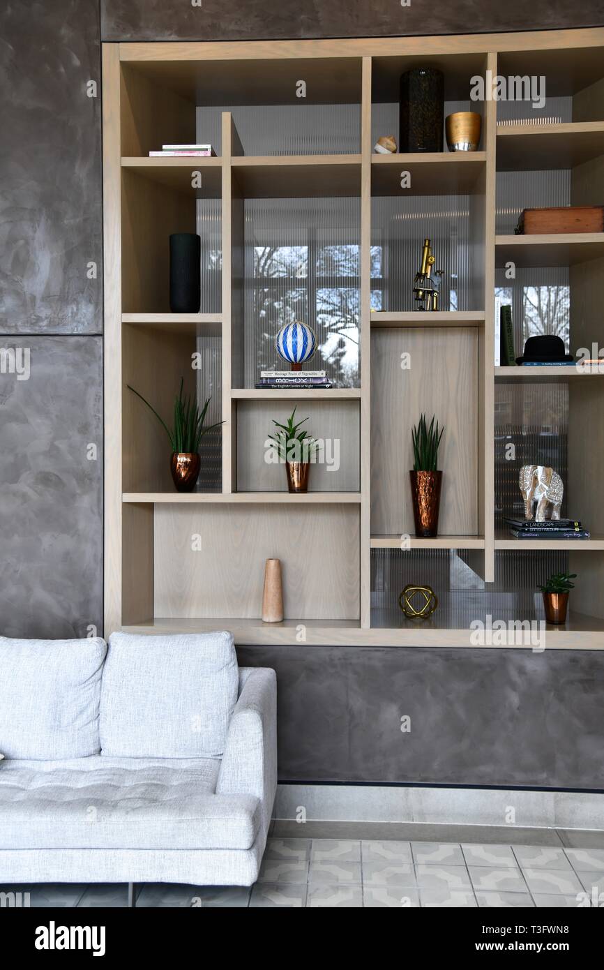 Modern interior of apartment block in London elephant and castle Stock