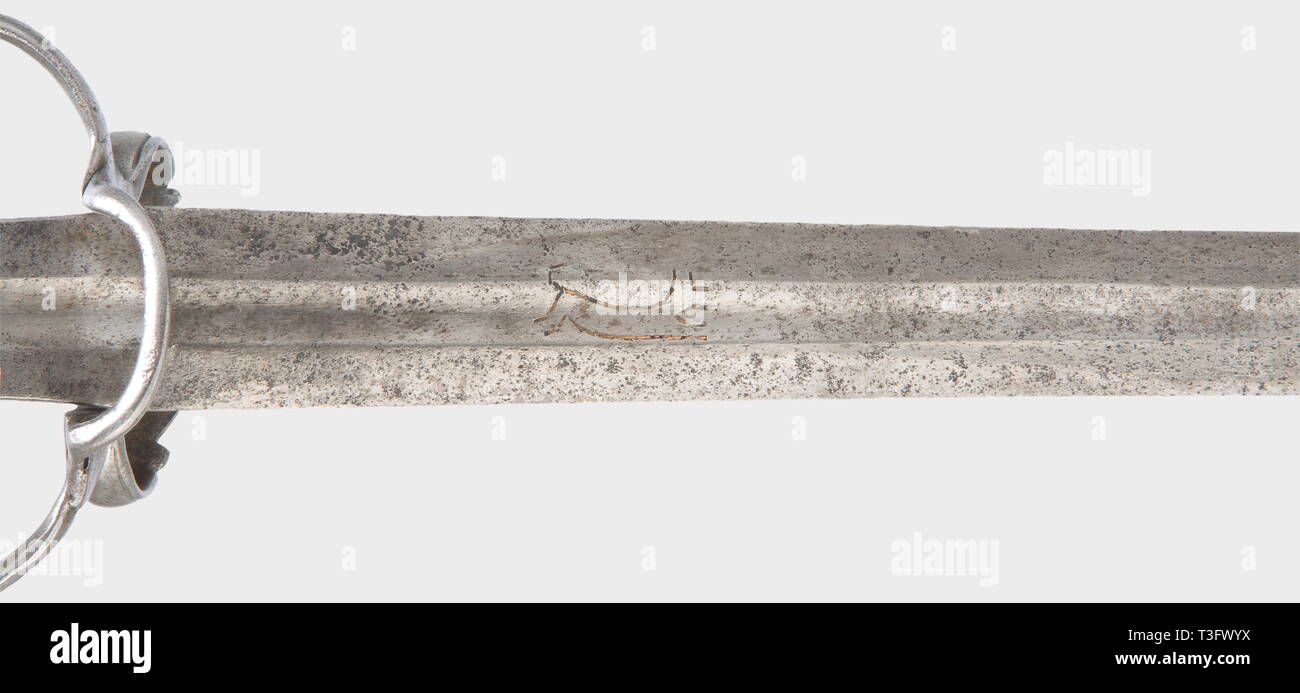 An Italian small-sword with chiselled hilt, circa 1570 Double-edged ...