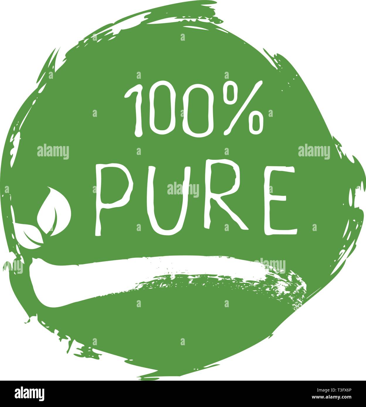 Organic product label and high quality product badges. Bio Pure healthy ...