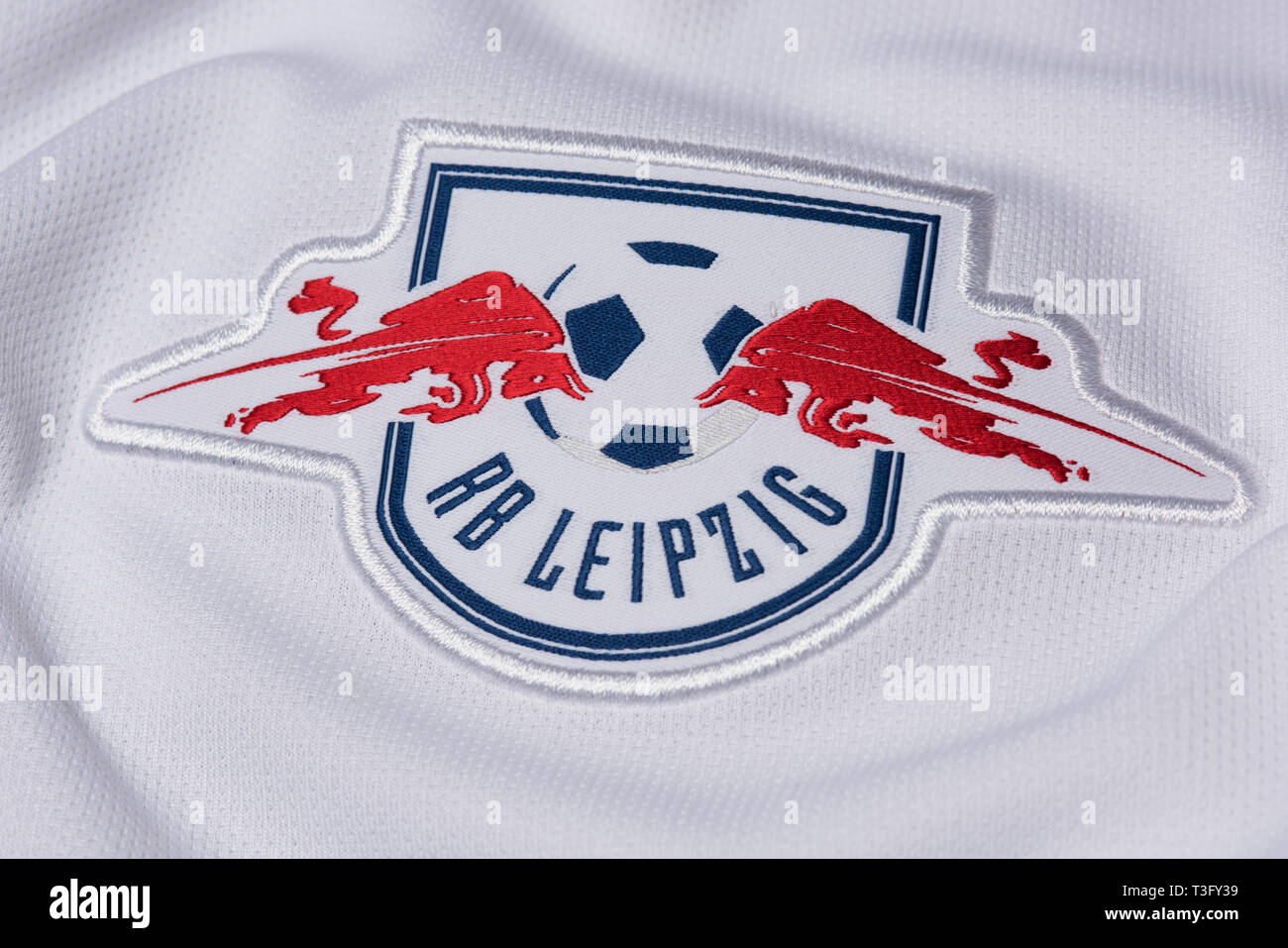 Close up of RB Leipzig shirt. Stock Photo
