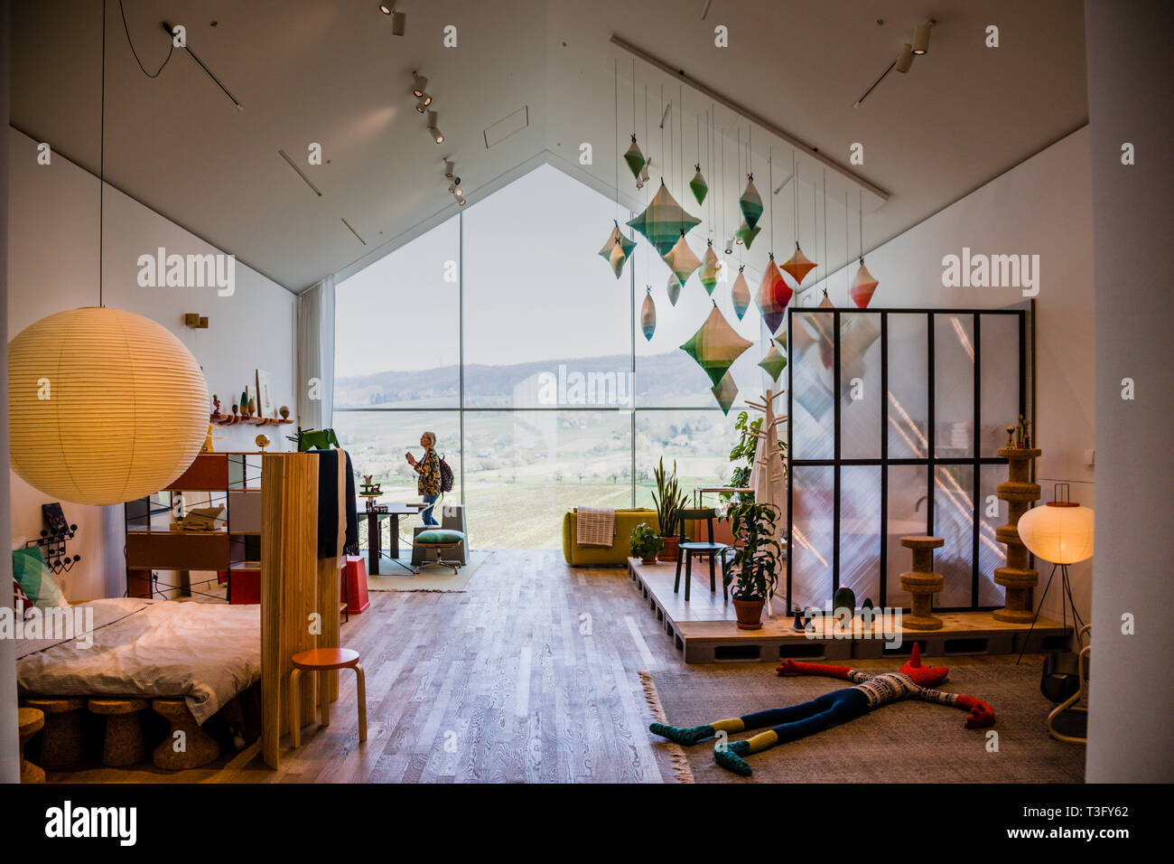 Interior views from the Vitra house. The Home Worlds of Vitra are peppered  with information about
