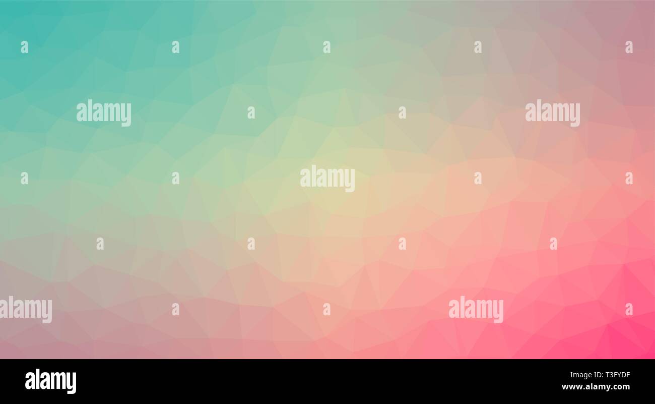 Abstract geometric yellow pink color shades gradient background texture, low poly triangle pattern, computer graphic, Illustration Stock Vector