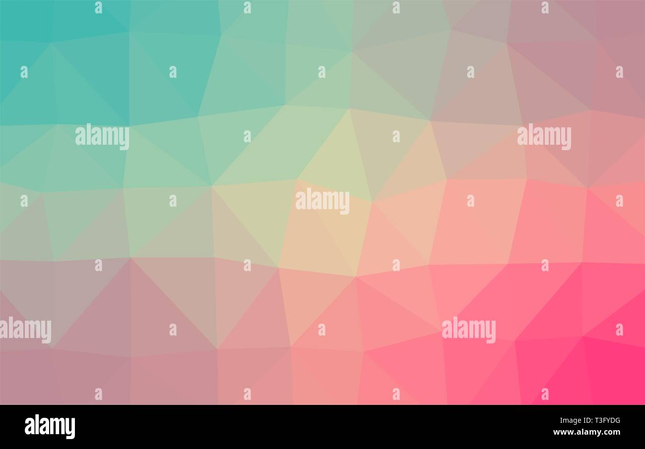 Abstract geometric yellow pink color shades gradient background texture, low poly triangle pattern, computer graphic, Illustration Stock Vector