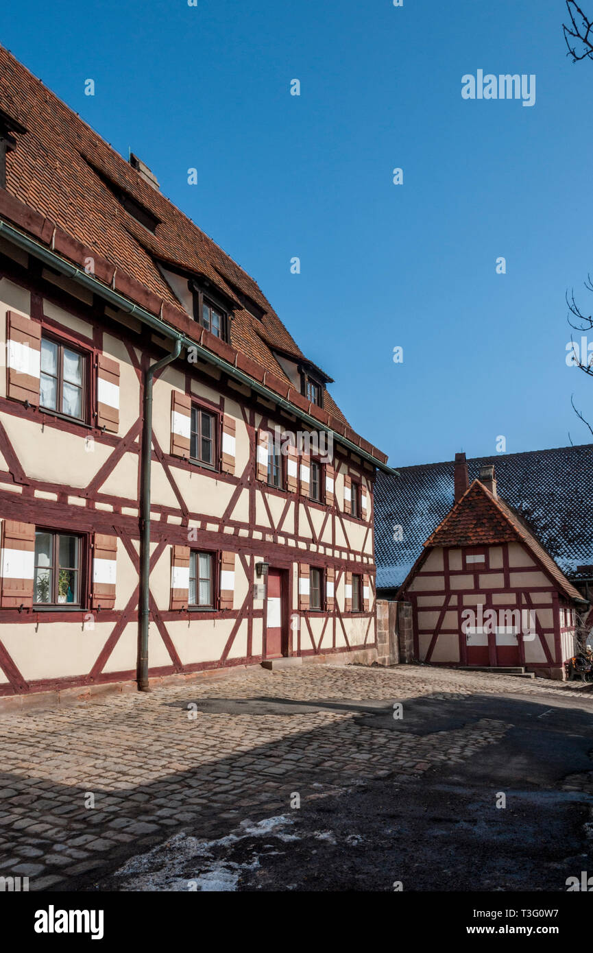 Nuremberg Imperial Castle (Keiserburg) from Holy Roman Empire - one of the main sights of the city and symbol of Nuremberg - Germany Stock Photo