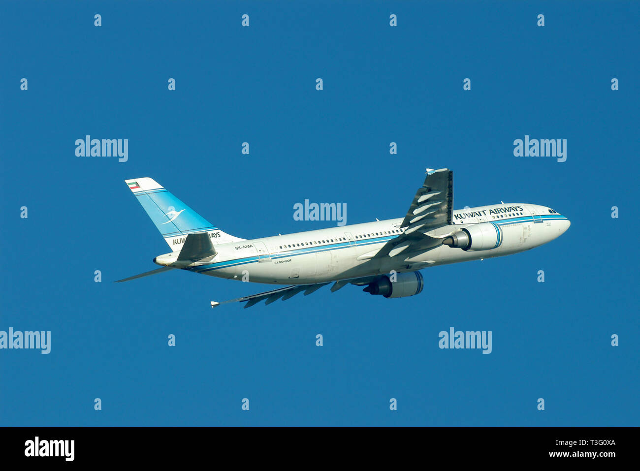 Kuwait Airways Airbus A300 jet airliner plane 9KAMA taking off from