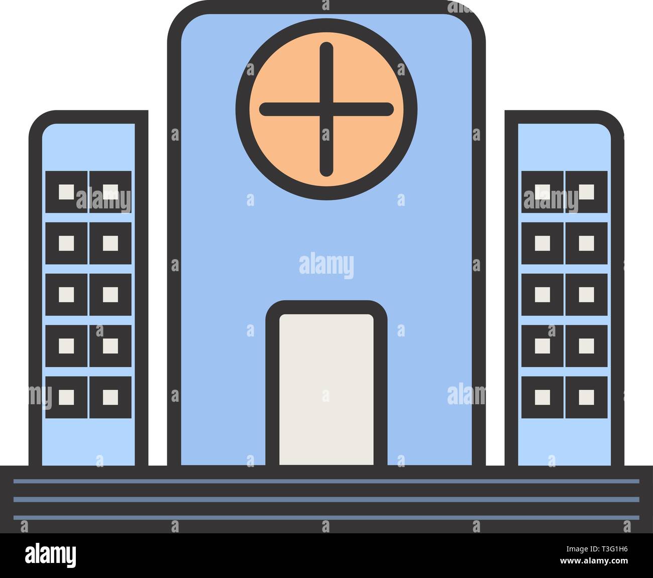 Hospital Line Filled Icon Stock Vector Image & Art - Alamy
