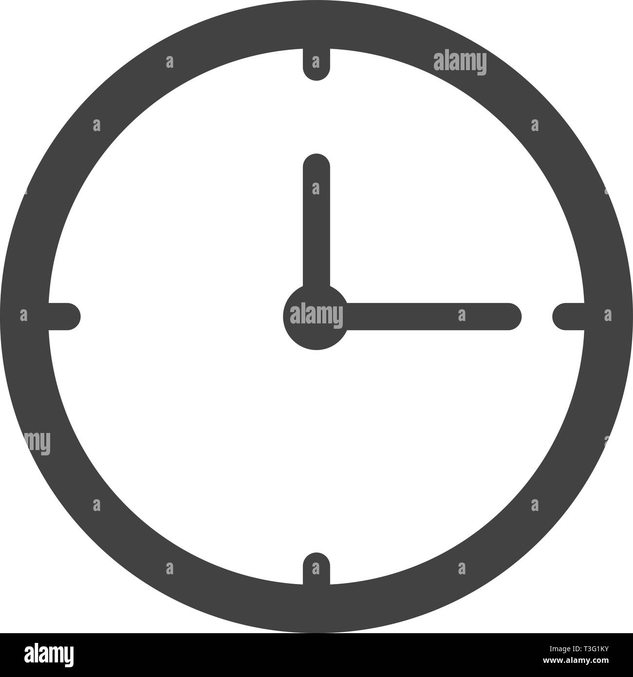 Clock Glyph Black Icon Stock Vector Image & Art - Alamy