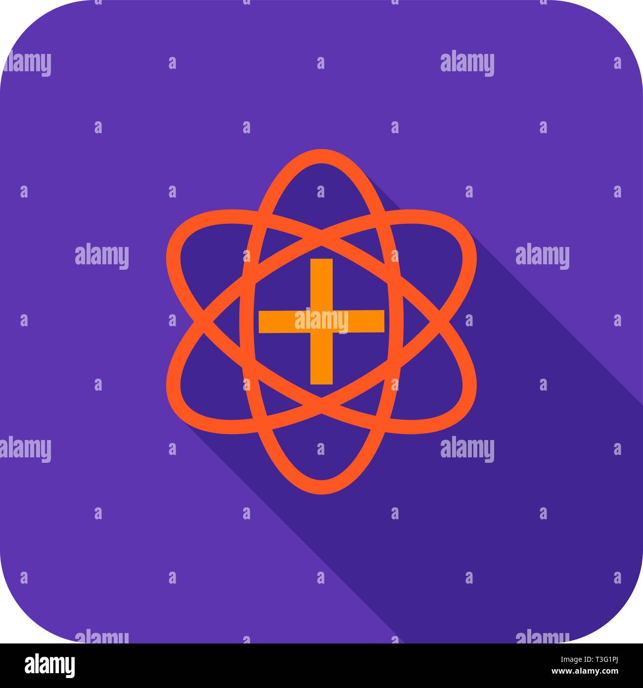 Medical Sign Flat long shadow Icon Stock Vector Image & Art - Alamy