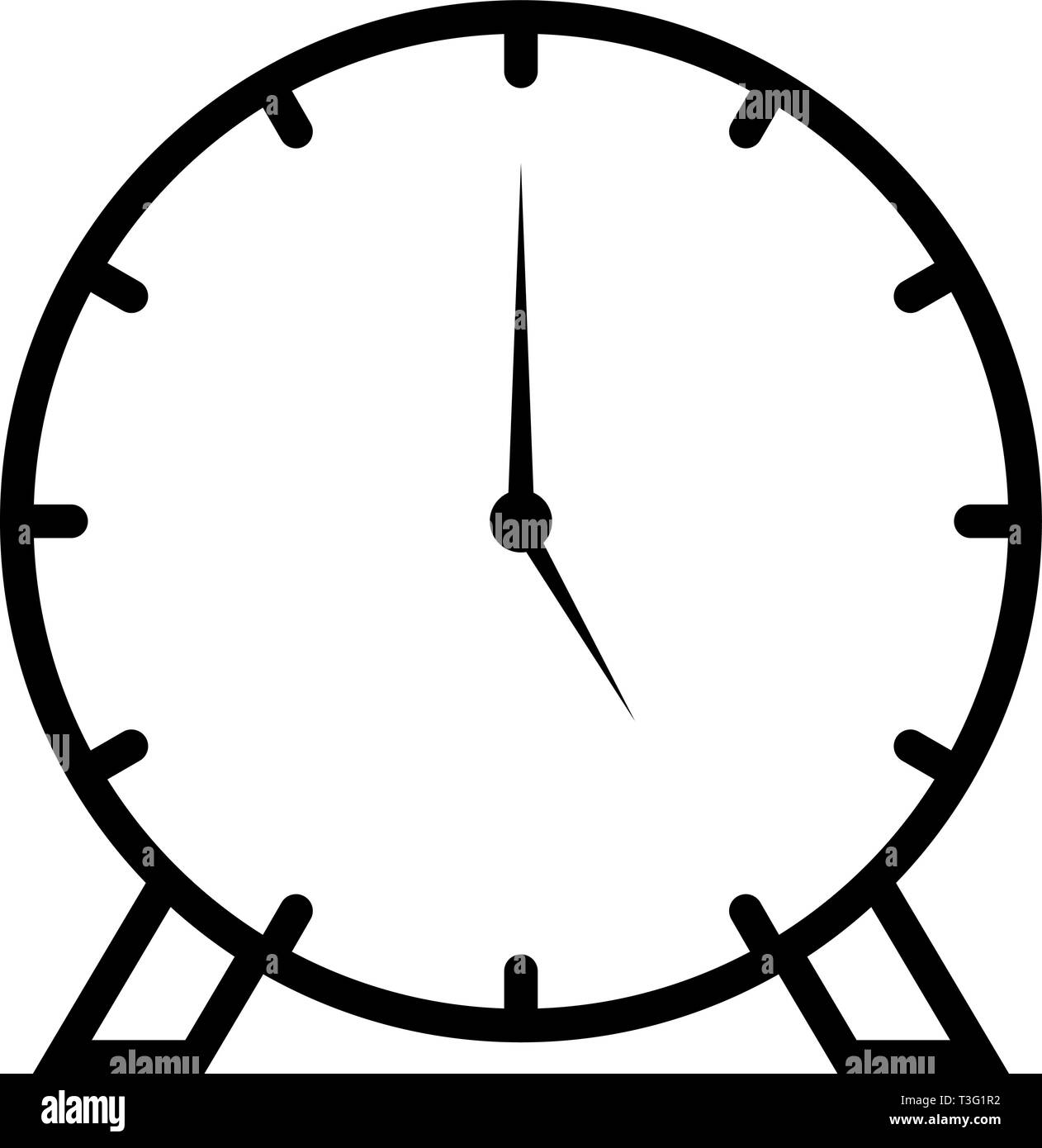 Clock Line Black Icon Stock Vector Image & Art - Alamy