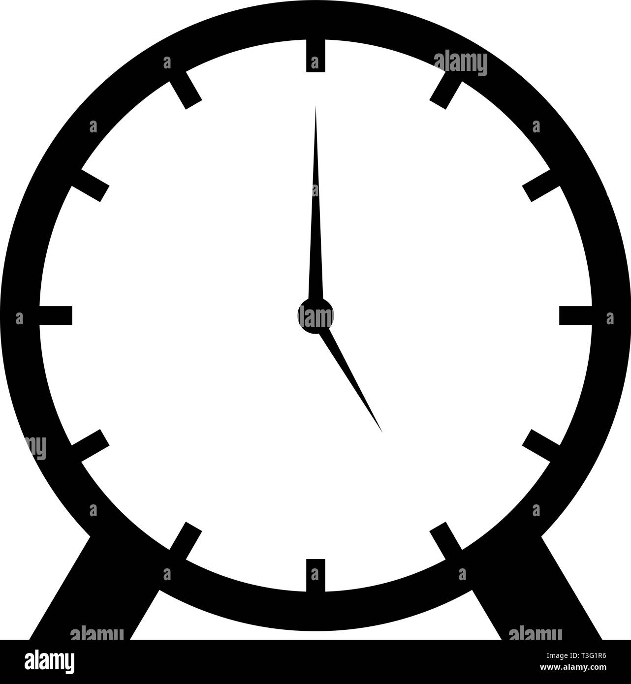 Clock Glyph Black Icon Stock Vector Image & Art - Alamy