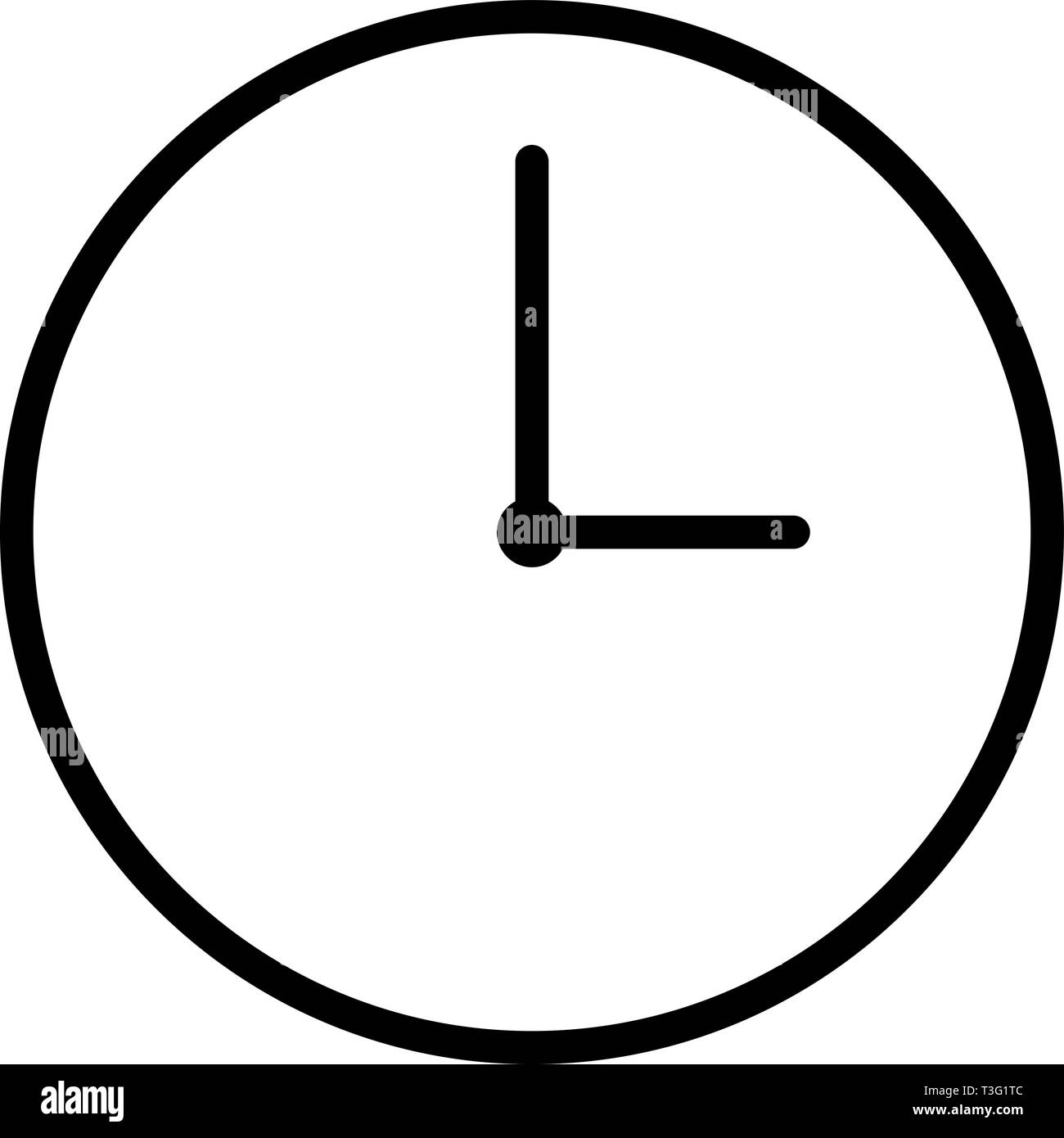 Clock Line Black Icon Stock Vector Image & Art - Alamy