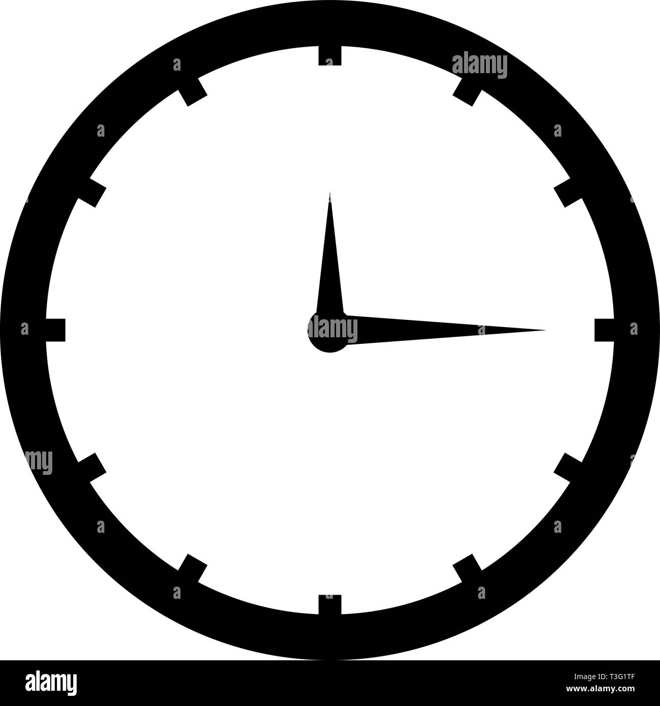 Clock Glyph Black Icon Stock Vector Image & Art - Alamy