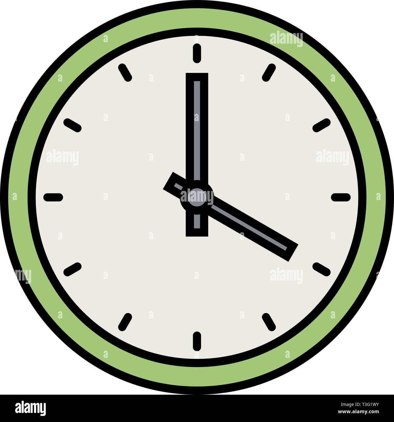 Clock Line Filled Icon Stock Vector Image & Art Alamy