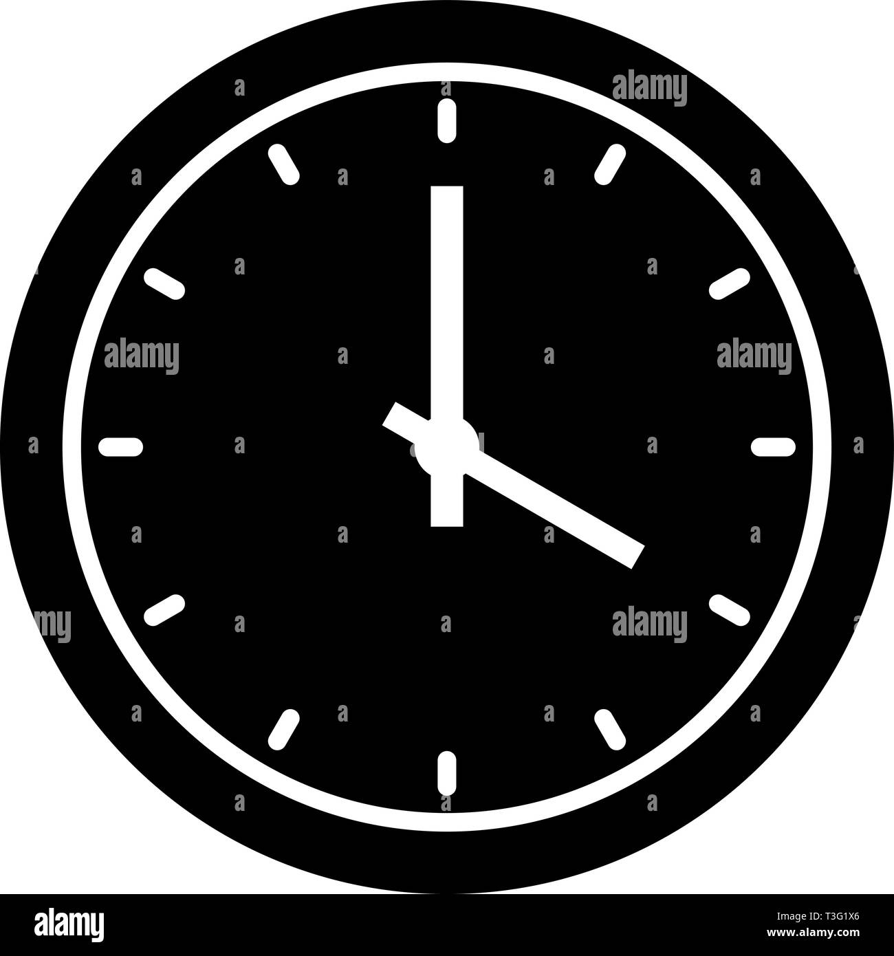 Clock Glyph Black Icon Stock Vector Image & Art - Alamy