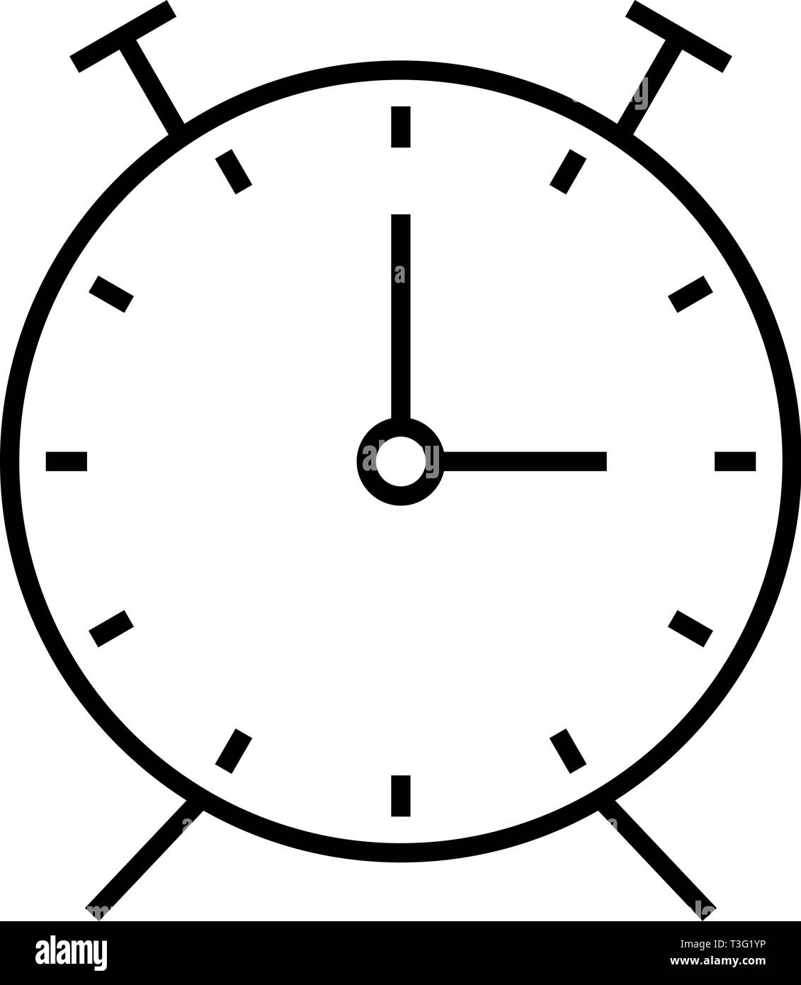 Clock Line Black Icon Stock Vector Image & Art - Alamy