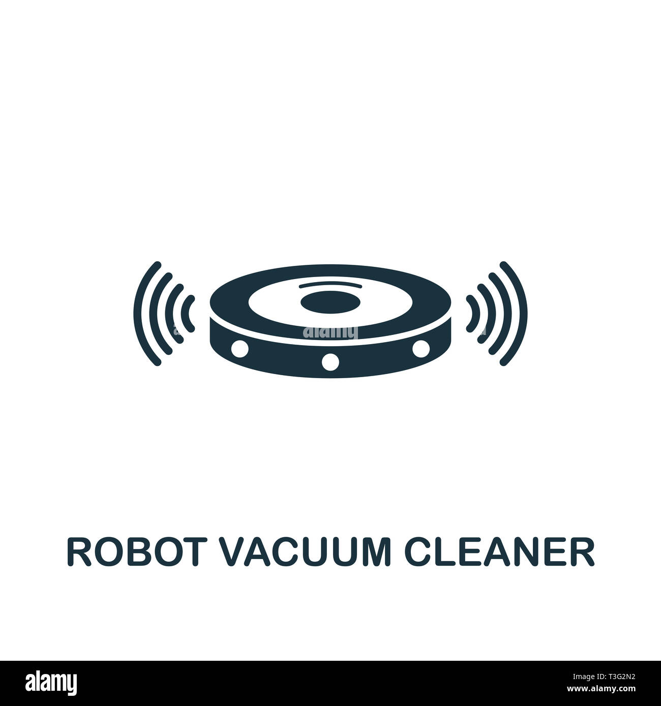 Robot Vacuum Cleaner icon. Creative element design from smart home collection. Pixel perfect Robot Vacuum Cleaner icon for web design, apps, sof Stock Photo Alamy